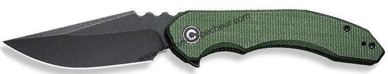 Couteau Civivi Bluetick Micarta Vert Blackwash - C230503