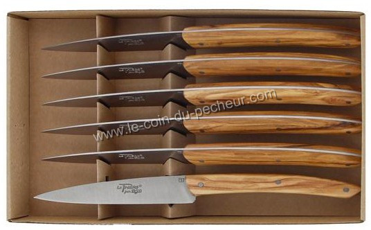 Coffret 6 Couteaux BJB Campagne manche olivier - BJ.1023TC