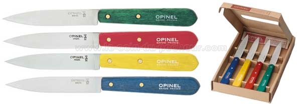 Coffret de 4 couteaux d'office OPINEL n°112 coloris acidulés - 1381